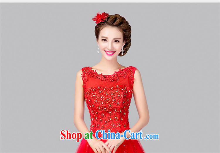 Tslyzm bridal dresses bridesmaid serving short 2015 new manual flowers toast serving noble name Yuan Shen red white wedding dress white L pictures, price, brand platters! Elections are good character, the national distribution, so why buy now enjoy more preferential! Health