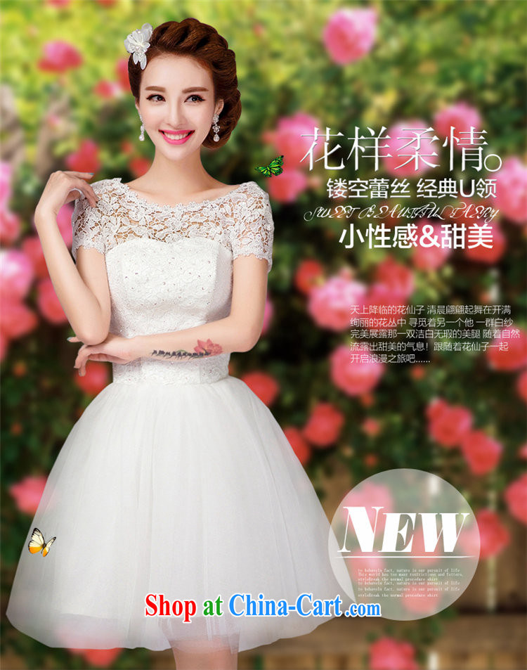 tslyzm 2015 new bridesmaid dresses stylish short-field shoulder white lace Princess shaggy dress small dress sister skirt package shoulder short wedding XL pictures, price, brand platters! Elections are good character, the national distribution, so why buy now enjoy more preferential! Health