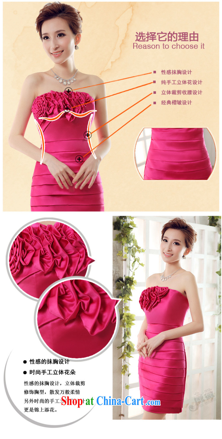 Wei Qi 2015 summer new bride toast clothing wedding dress chest bare short sleek beauty package and bridesmaid serving short video Thin women dress red XXL pictures, price, brand platters! Elections are good character, the national distribution, so why buy now enjoy more preferential! Health