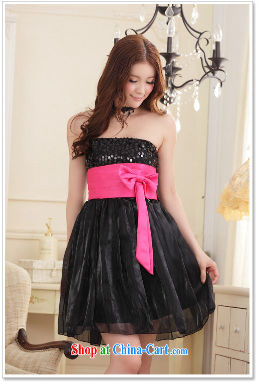 Philippines contributed US stylish Princess dress chest staples, high waist belt Bow Tie Elasticated waist even dress Annual Show small dress sister even skirt black XXXL pictures, price, brand platters! Elections are good character, the national distribution, so why buy now enjoy more preferential! Health