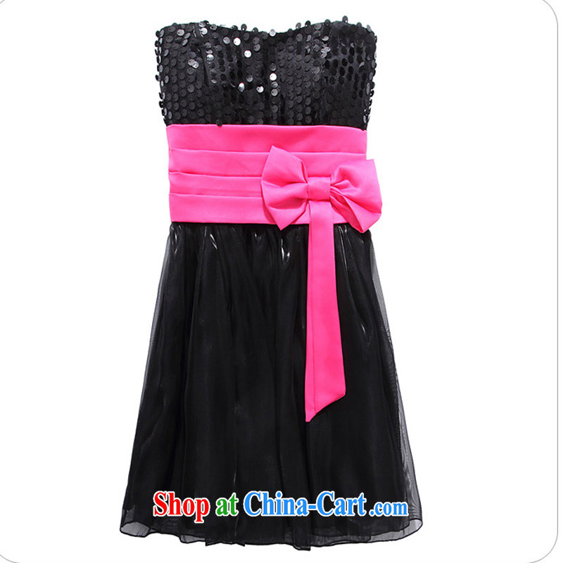 Philippines contributed US stylish Princess skirt the chest staples, high waist belt bow-tie Elasticated waist even dress annual performance small dress sister even skirt black XXXL, facilitating Philippines and the United States, and, on-line shopping