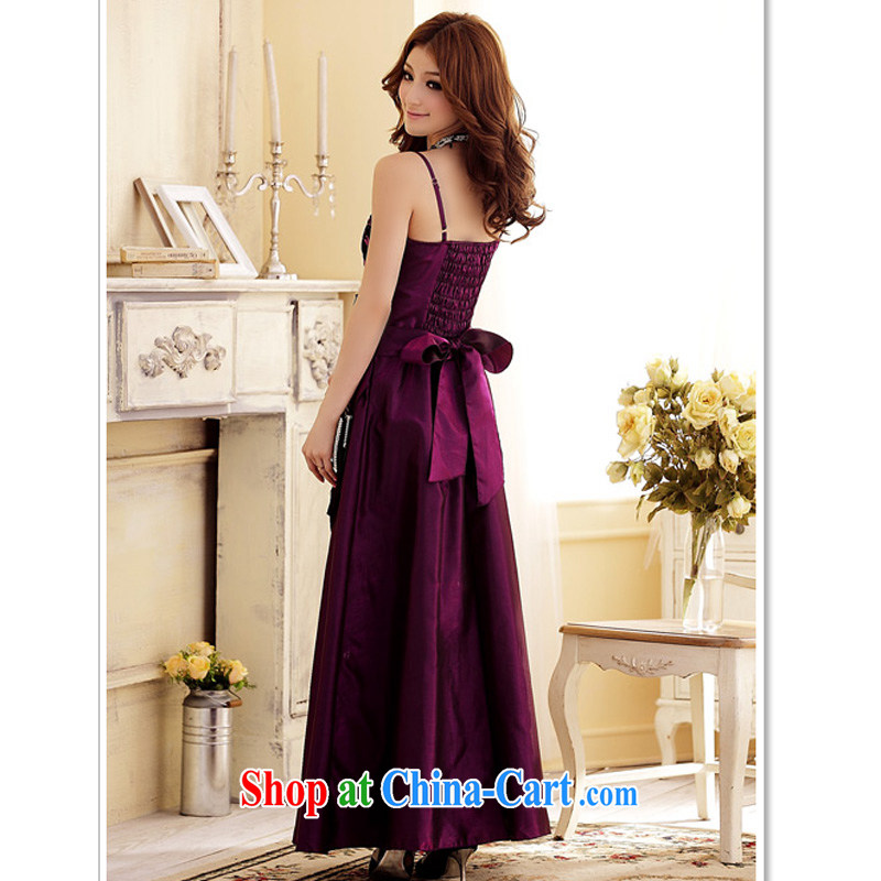 An Philippines and the United States suspended with a long gown, the United States and Europe, female three-dimensional kidney-poverty wonton fillings bridal evening dress A-large even purple skirt XXXL, bring about Philippines and the United States, and