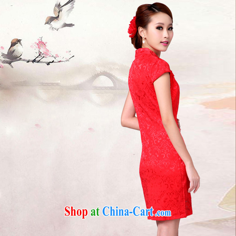 Advisory Committee in accordance with the 2015 summer new stylish personalized embroidery luxury lace Solid Color beauty female marriage toast dresses. Red wedding dress high collar dress female Red XL advisory committee, according to leading edge, shoppi