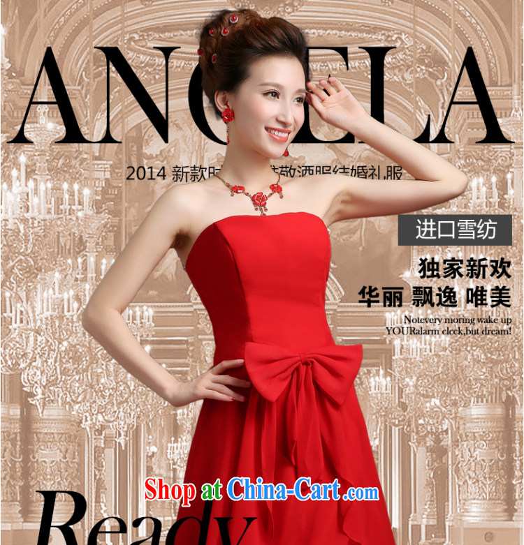 Qi wei summer 2015 New Red dress Mary Magdalene chest wedding dresses short before long evening dress bridal gown wedding dress toast serving long, tied with a short ceremony red custom plus $30 pictures, price, brand platters! Elections are good character, the national distribution, so why buy now enjoy more preferential! Health