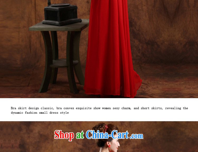 Qi wei wedding dresses new 2015 summer Red double-shoulder video thin V collar bridal long evening dress uniform toast bridesmaid dress moderator service graduation ball red custom for the $30 pictures, price, brand platters! Elections are good character, the national distribution, so why buy now enjoy more preferential! Health