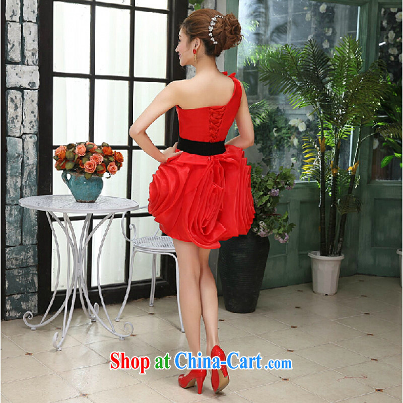 Yong-yan and 2015 new bridesmaid wedding toast wedding dress the wedding dress Evening Dress short, red XL, Yong-yan good offices, shopping on the Internet