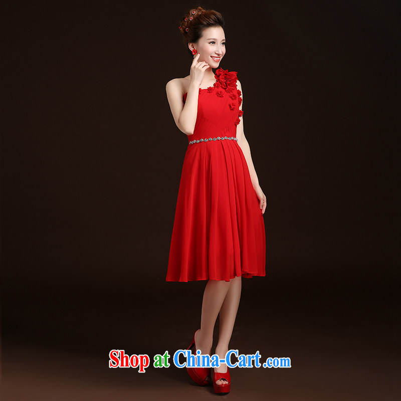 Qi wei summer 2015 new wedding dresses and stylish wedding dresses the shoulder dress bridal short toast wedding dress show small dress moderator graduated from his female Red custom required plus $30, Qi wei (QI WAVE), online shopping