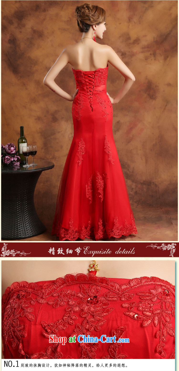 Qi wei summer 2015 new Korean dress wiped his chest dress red dress lace crowsfoot dress uniform toast marriages long evening dress moderator show red Custom for the $30 pictures, price, brand platters! Elections are good character, the national distribution, so why buy now enjoy more preferential! Health