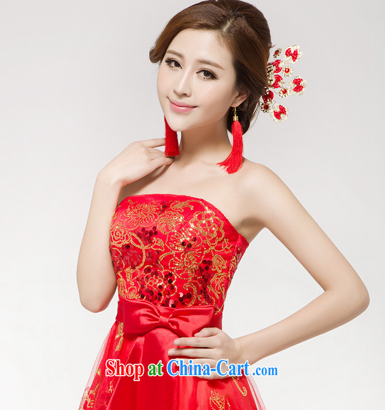 Yong-yan and 2015 New National wind red-su earrings bridal show Wo Chinese ceremony dress, Wedding Celebration classic clip-on red pictures, price, brand platters! Elections are good character, the national distribution, so why buy now enjoy more preferential! Health