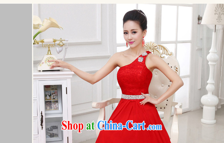 Early spread toast bride dress 2015 new lace diamond jewelry the shoulder red dress moderator evening dress dress white XXL pictures, price, brand platters! Elections are good character, the national distribution, so why buy now enjoy more preferential! Health