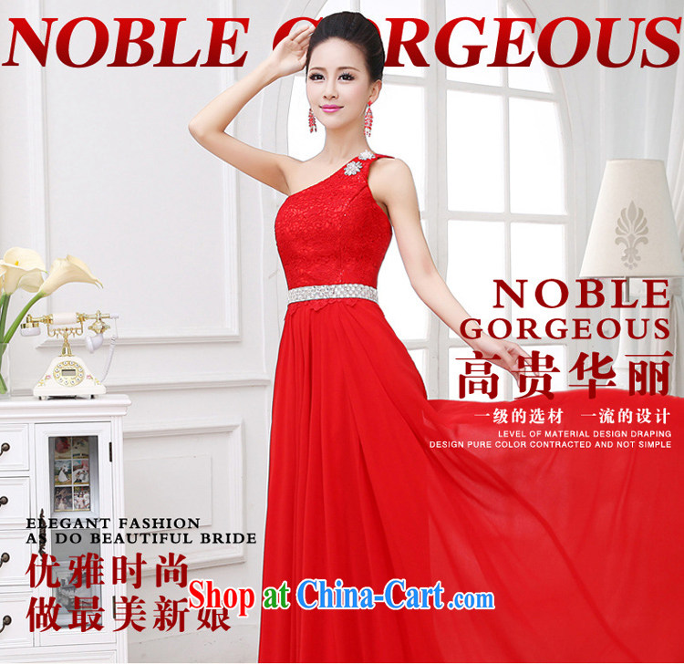 Early spread toast bride dress 2015 new lace diamond jewelry the shoulder red dress moderator evening dress dress white XXL pictures, price, brand platters! Elections are good character, the national distribution, so why buy now enjoy more preferential! Health