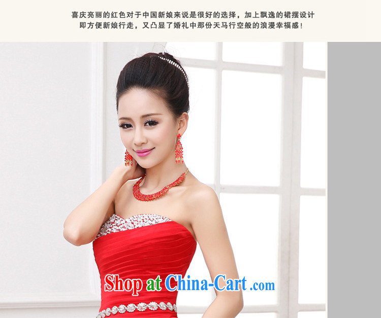 Early animated evening dress 2015 New Long fall wedding toast serving sweet Mary Magdalene chest diamond jewelry bridal dresses female Red XXL pictures, price, brand platters! Elections are good character, the national distribution, so why buy now enjoy more preferential! Health