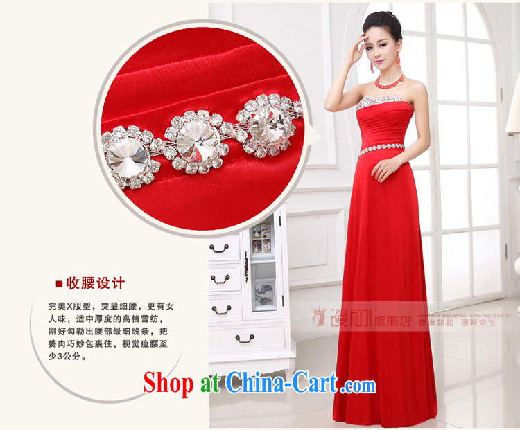 Early animated evening dress 2015 New Long fall wedding toast serving sweet Mary Magdalene chest diamond jewelry bridal dresses female Red XXL pictures, price, brand platters! Elections are good character, the national distribution, so why buy now enjoy more preferential! Health