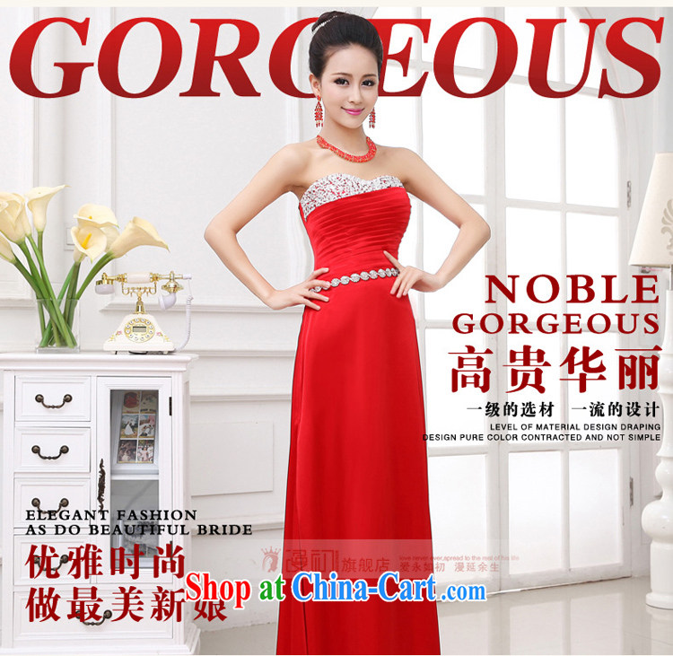 Early animated evening dress 2015 New Long fall wedding toast serving sweet Mary Magdalene chest diamond jewelry bridal dresses female Red XXL pictures, price, brand platters! Elections are good character, the national distribution, so why buy now enjoy more preferential! Health