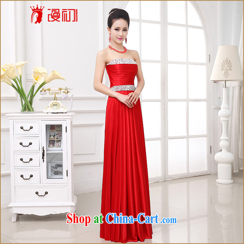 Early definition wedding dresses 2015 new wedding wedding bridal wedding toast serving stylish wiped his chest diamond jewelry Evening Dress red XXL, diffuse, and shopping on the Internet