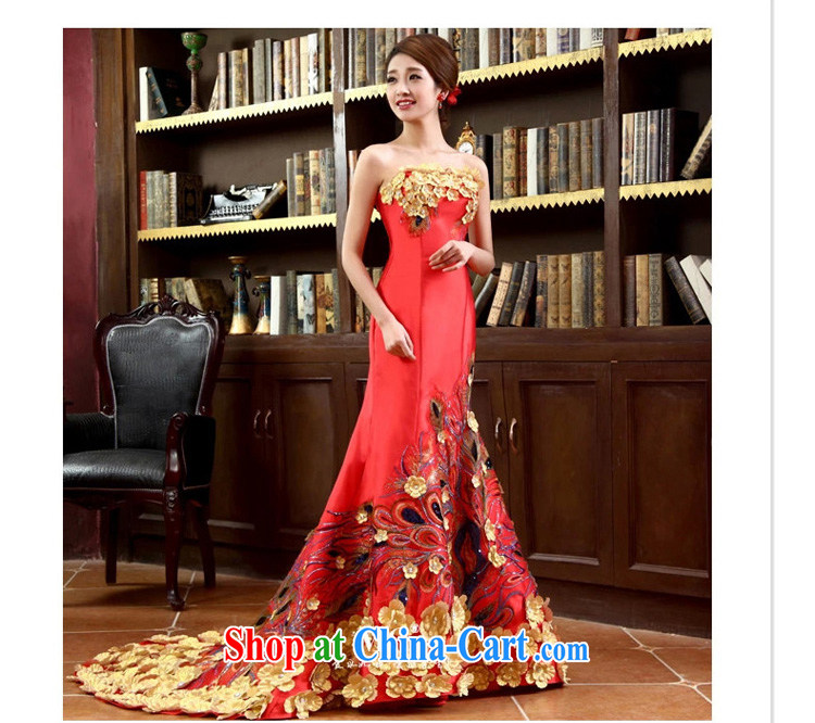 Early definition 2015 New Evening Dress bride wiped chest long red tail with evening dresses brides with red tail, XXL pictures, price, brand platters! Elections are good character, the national distribution, so why buy now enjoy more preferential! Health