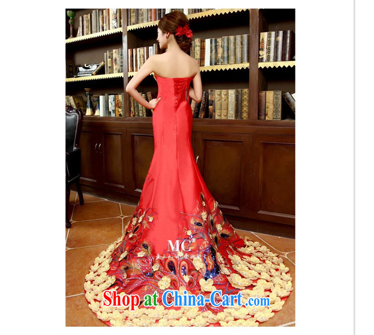 Early definition 2015 New Evening Dress bride wiped chest long red tail with evening dresses brides with red tail, XXL pictures, price, brand platters! Elections are good character, the national distribution, so why buy now enjoy more preferential! Health