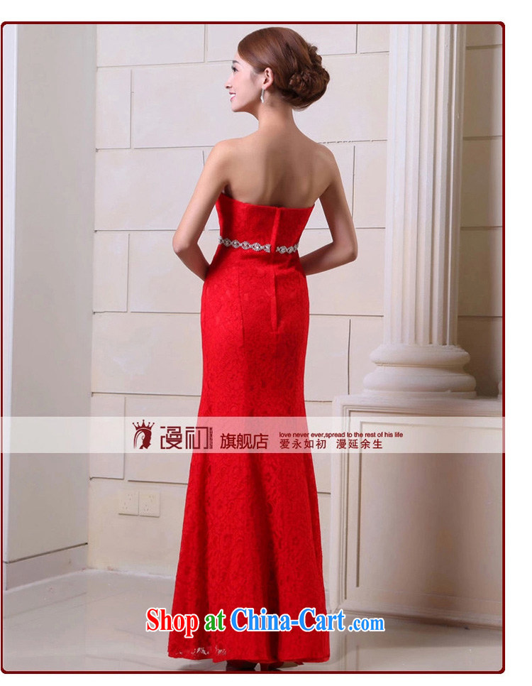 Early definition wedding dresses long, bare chest dress red wedding toast serving bridesmaid lace beauty dress L white XXL pictures, price, brand platters! Elections are good character, the national distribution, so why buy now enjoy more preferential! Health