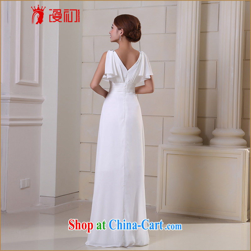 Early definition 2015 new bridal dresses double-shoulder-length, Evening Dress wedding toast clothing bridesmaid long white gown XXL, diffuse, and shopping on the Internet