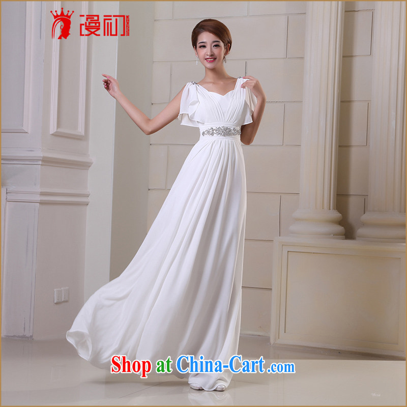 Early definition 2015 new bridal dresses double-shoulder-length, Evening Dress wedding toast clothing bridesmaid long white gown XXL, diffuse, and shopping on the Internet