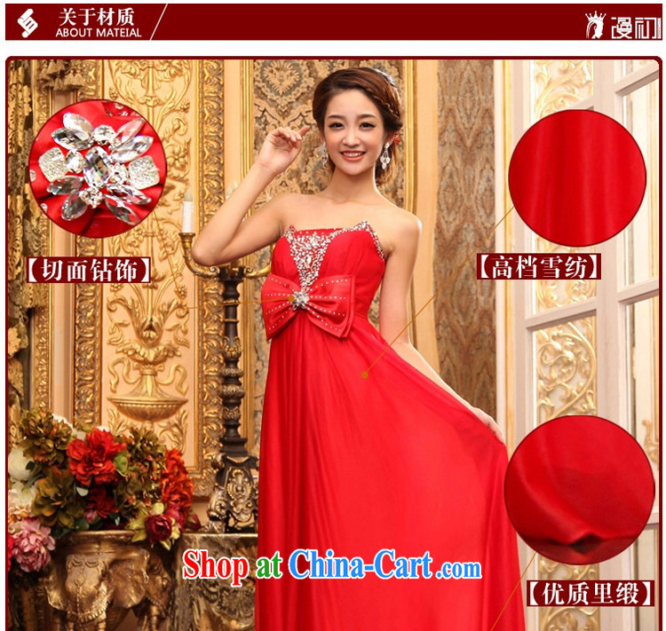 Early definition bride Long Chest bare wedding dresses red new 2015 bridesmaid dress bows dress L red XXL pictures, price, brand platters! Elections are good character, the national distribution, so why buy now enjoy more preferential! Health