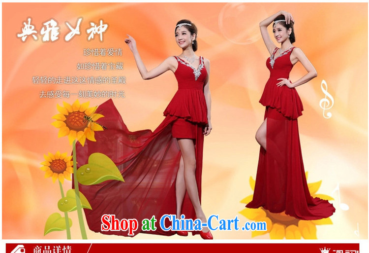 Early definition 2015 new dress bride wedding Toast before serving short long double-shoulder dress wine red dress wine red XXL pictures, price, brand platters! Elections are good character, the national distribution, so why buy now enjoy more preferential! Health