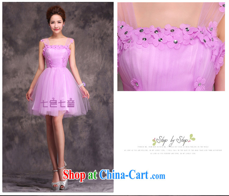 7 color 7 tone Korean version 2015 bridesmaid's dress purple solid color tie short sister show small dress L 016 purple F M, pictures, price, brand platters! Elections are good character, the national distribution, so why buy now enjoy more preferential! Health