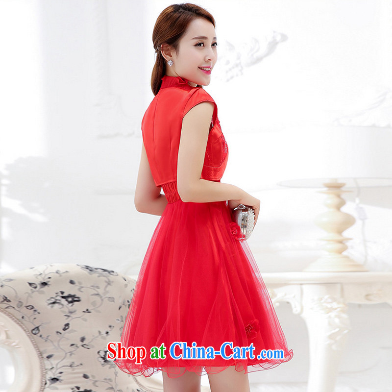 The US even good faith 2015 summer new lace stitching bridal back doors pregnant women married toast long-sleeved clothing bridal evening dress two-piece red XXXL, Mei Lin, and, shopping on the Internet