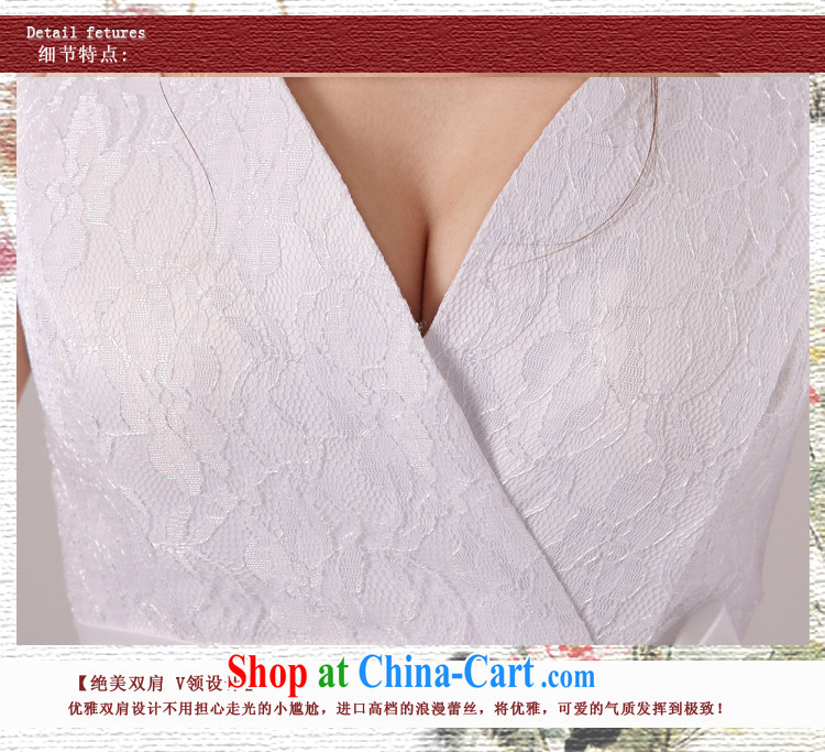 Baby bridal 2014 wedding dresses shoulders Deep V collar sexy elegant knowledge of small dress banquet dress uniform chair bridesmaid dress dress sister dress white L pictures, price, brand platters! Elections are good character, the national distribution, so why buy now enjoy more preferential! Health