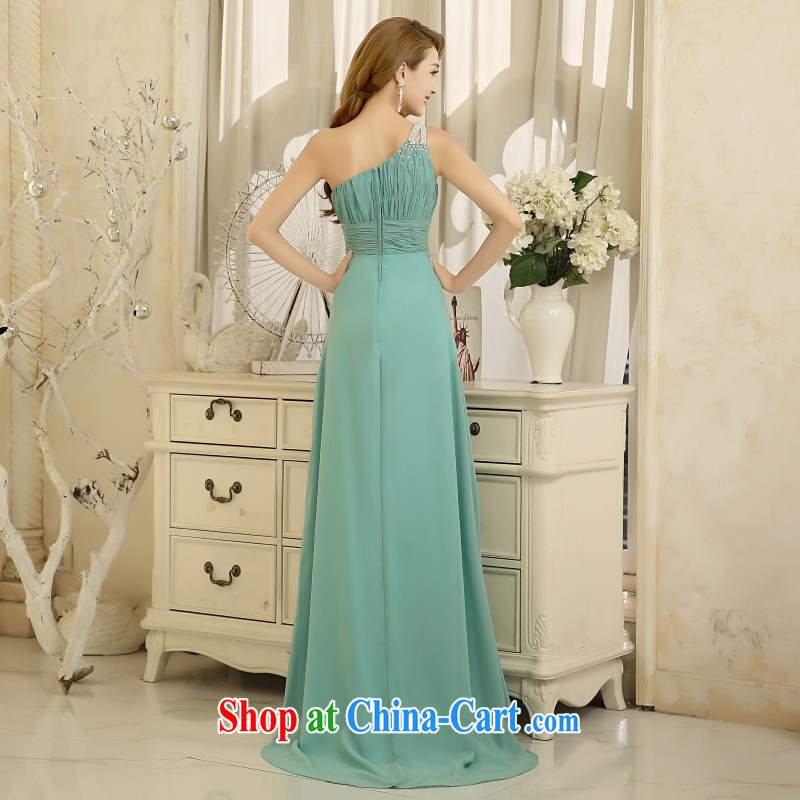Honey, bride 2015 New Long dress single shoulder with elegant and stylish bridesmaid service evening service chaired the code graphics thin chair dress picture color M, honey, bride, shopping on the Internet