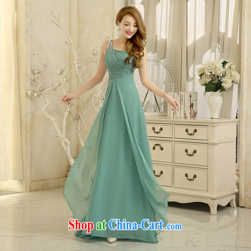 Honey, bride 2015 New Long dress single shoulder with elegant and stylish bridesmaid service evening service chaired the code graphics thin chair dress picture color M, honey, bride, shopping on the Internet