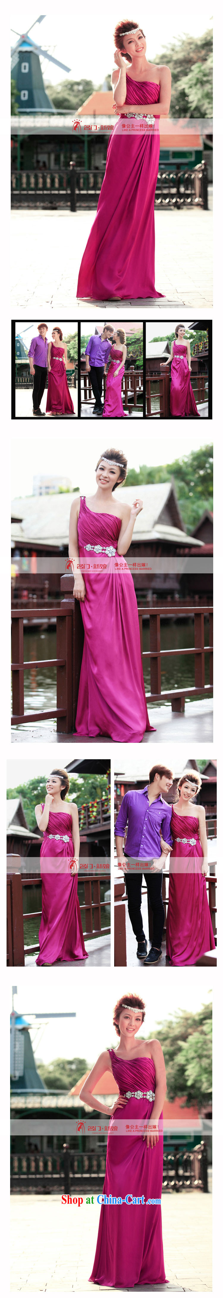 The bride's wedding dresses wedding dress uniform toast the shoulder dinner serving long fall dress 241 red M pictures, price, brand platters! Elections are good character, the national distribution, so why buy now enjoy more preferential! Health