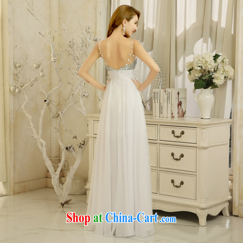 Honey, bride 2015 new marriage ceremony V Ms. collar long stylish brides with bows. Annual Meeting of the persons chairing Evening Dress white M, honey, bride, shopping on the Internet