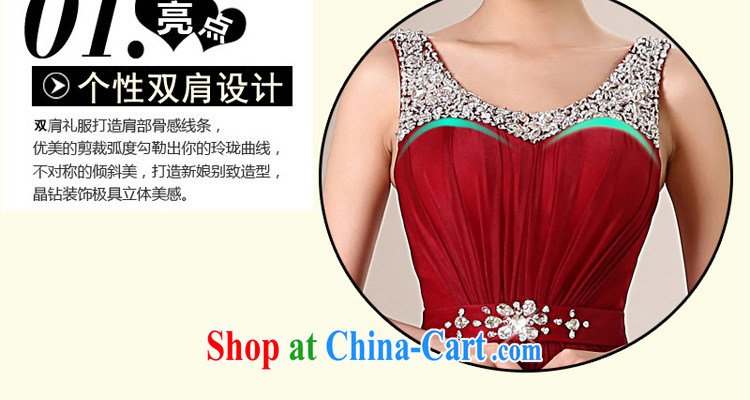 Honey, bride dress long 2015 new Korean fashion V collar bridal toast clothing dress presided over the service, evening dress wine red XXL pictures, price, brand platters! Elections are good character, the national distribution, so why buy now enjoy more preferential! Health