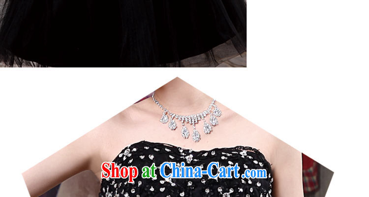 Honey, bride 2015 new black short, Shaggy concert dress Evening Dress bride's bare chest bows. bridesmaid dress evening dress black XXL pictures, price, brand platters! Elections are good character, the national distribution, so why buy now enjoy more preferential! Health