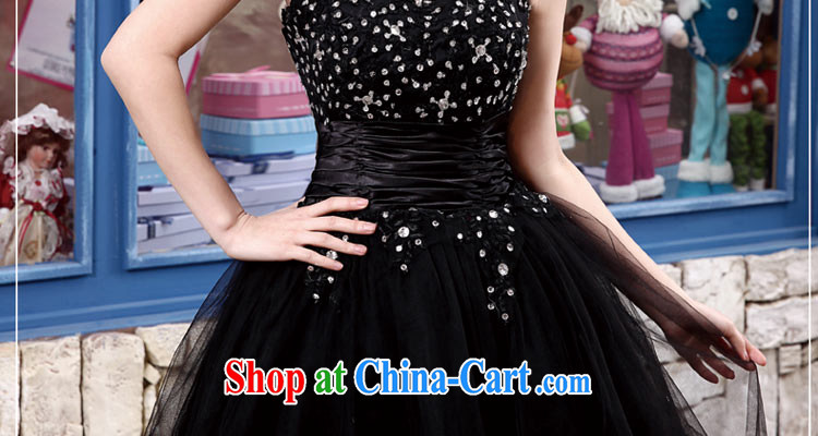 Honey, bride 2015 new black short, Shaggy concert dress Evening Dress bride's bare chest bows. bridesmaid dress evening dress black XXL pictures, price, brand platters! Elections are good character, the national distribution, so why buy now enjoy more preferential! Health