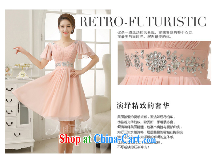 Rain was Yi marriages 2015 new wedding toast serving short-sleeved stylish bridesmaid dresses small shoulders parquet drill dresses LF 195 pink XXL pictures, price, brand platters! Elections are good character, the national distribution, so why buy now enjoy more preferential! Health