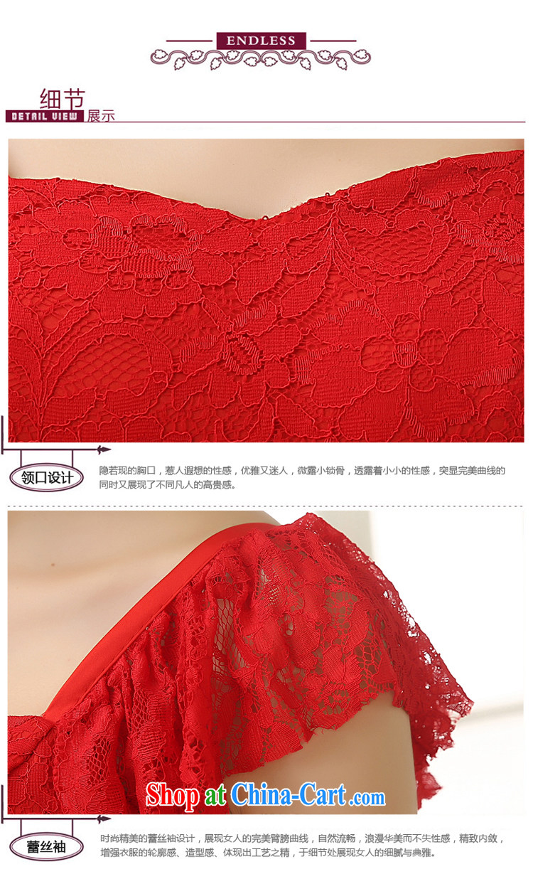 Rain was Yi marriages 2015 New red short wedding Korean Princess double-shoulder lace sweet bridesmaid dresses small LF 199 red XXL pictures, price, brand platters! Elections are good character, the national distribution, so why buy now enjoy more preferential! Health