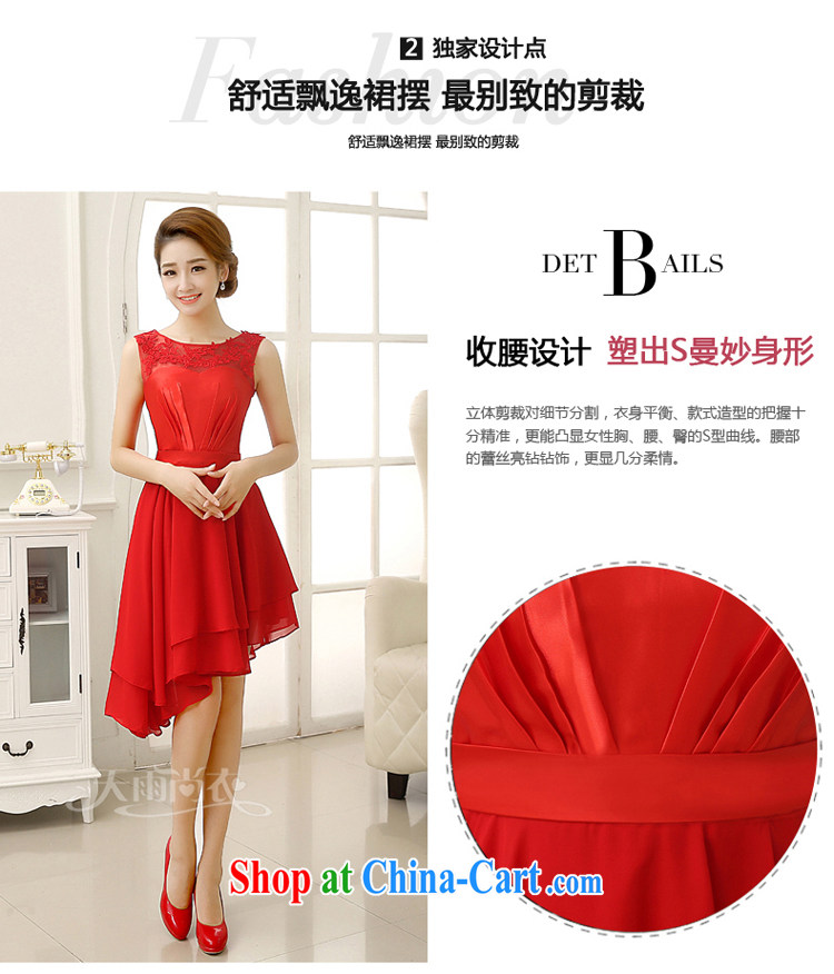 Rain was Yi marriages 2015 new dresses wedding red lace fashion toast clothing sweet bridesmaid short small dress LF 201 red XXL pictures, price, brand platters! Elections are good character, the national distribution, so why buy now enjoy more preferential! Health