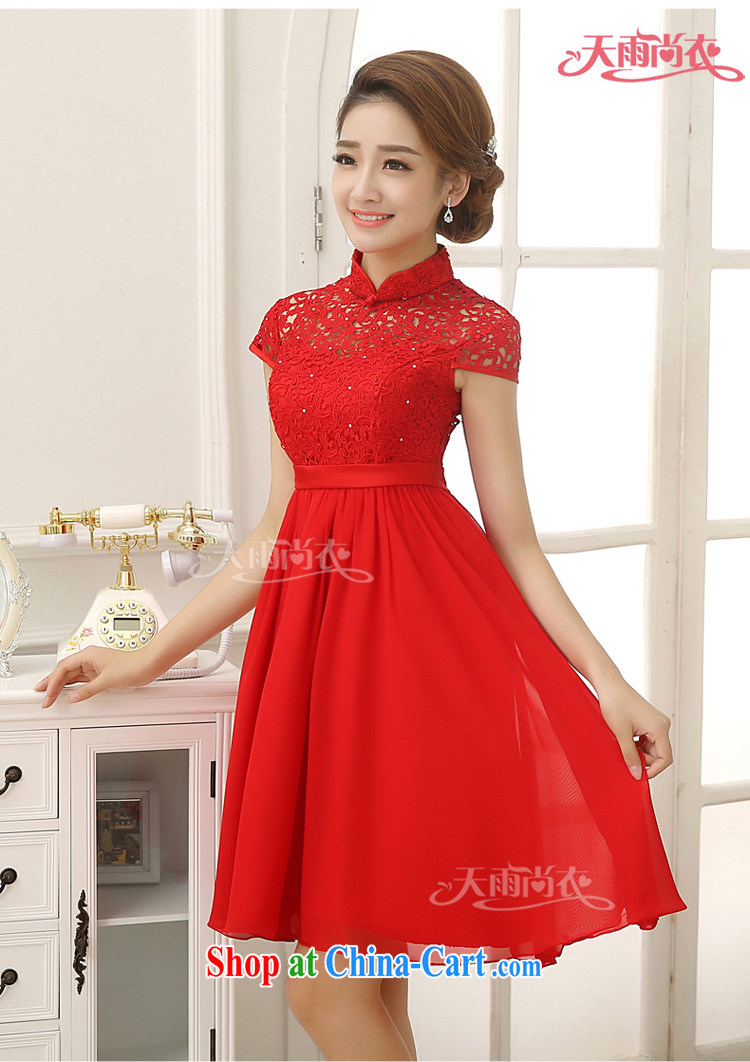 Rain was Yi marriages 2015 new wedding Korean-style, high-waist pregnant toast clothing lace snow woven short skirts short, small dress LF 202 red XL pictures, price, brand platters! Elections are good character, the national distribution, so why buy now enjoy more preferential! Health