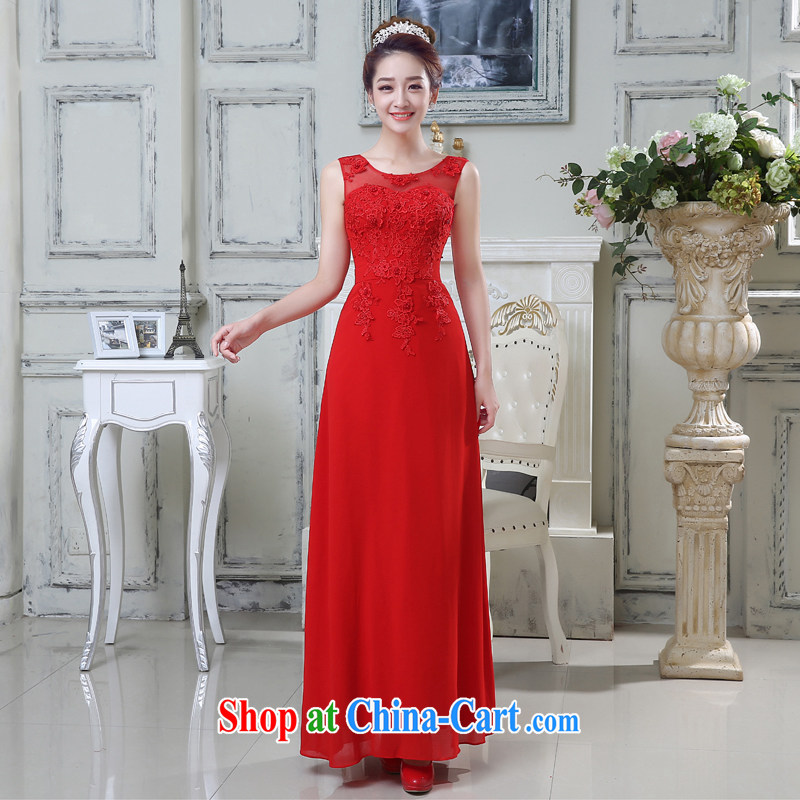 Rain is still Yi marriages 2015 New Red wedding dresses long stylish bows. Elegant with lace dresses LF 206 red XXL, rain is still clothing, shopping on the Internet