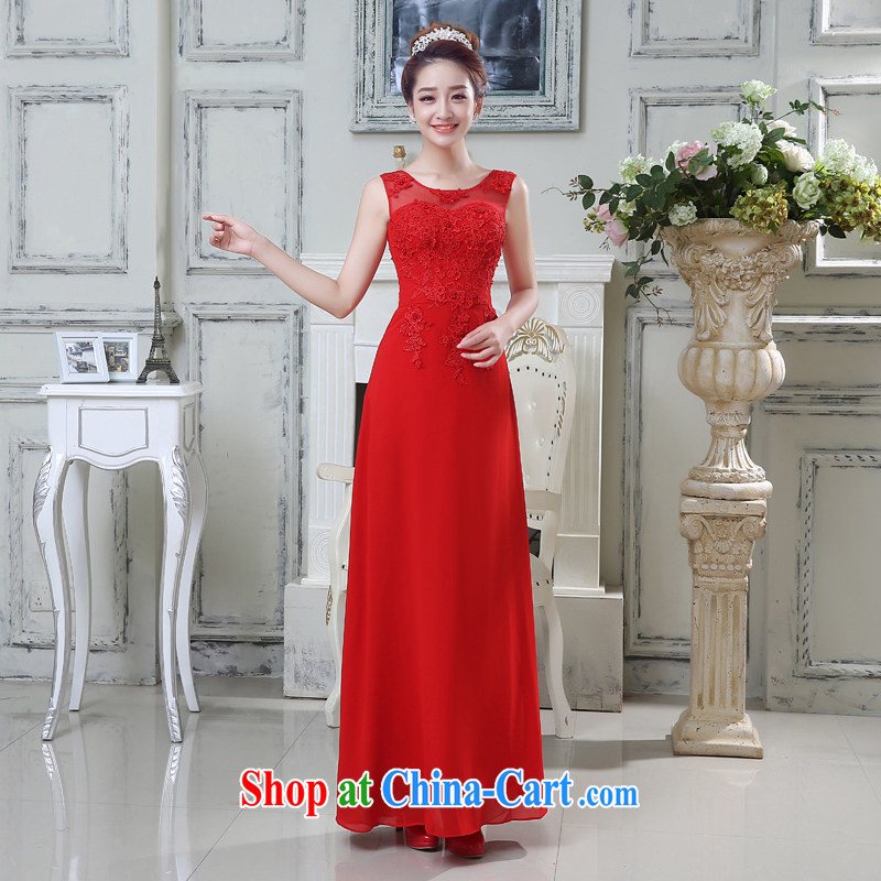Rain is still Yi marriages 2015 New Red wedding dresses long stylish bows. Elegant with lace dresses LF 206 red XXL, rain is still clothing, shopping on the Internet
