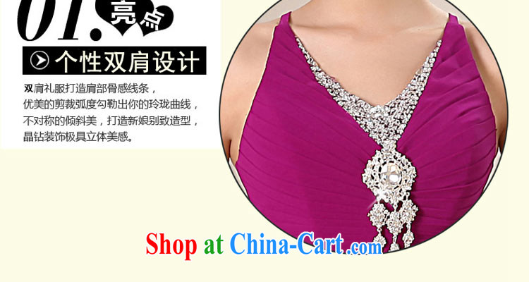 Honey, bride dress 2015 new Deep V collar long alignment to corporate banquet toast annual service dress dress bridesmaid clothing Korean purple XXL pictures, price, brand platters! Elections are good character, the national distribution, so why buy now enjoy more preferential! Health