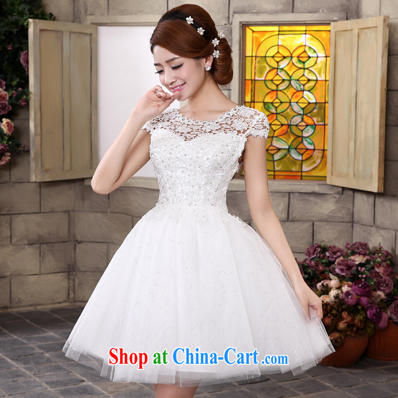 A good service is 2015 new dual-shoulder-Neck short red, lace bridal wedding Princess shaggy dress wedding dresses white. Do not return not-for-size message