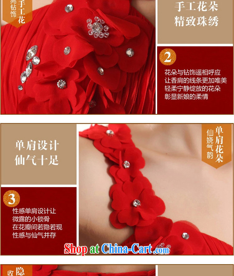 Early spread new marriages bows long dress elegant single shoulder red dress banquet evening dress red XXL pictures, price, brand platters! Elections are good character, the national distribution, so why buy now enjoy more preferential! Health
