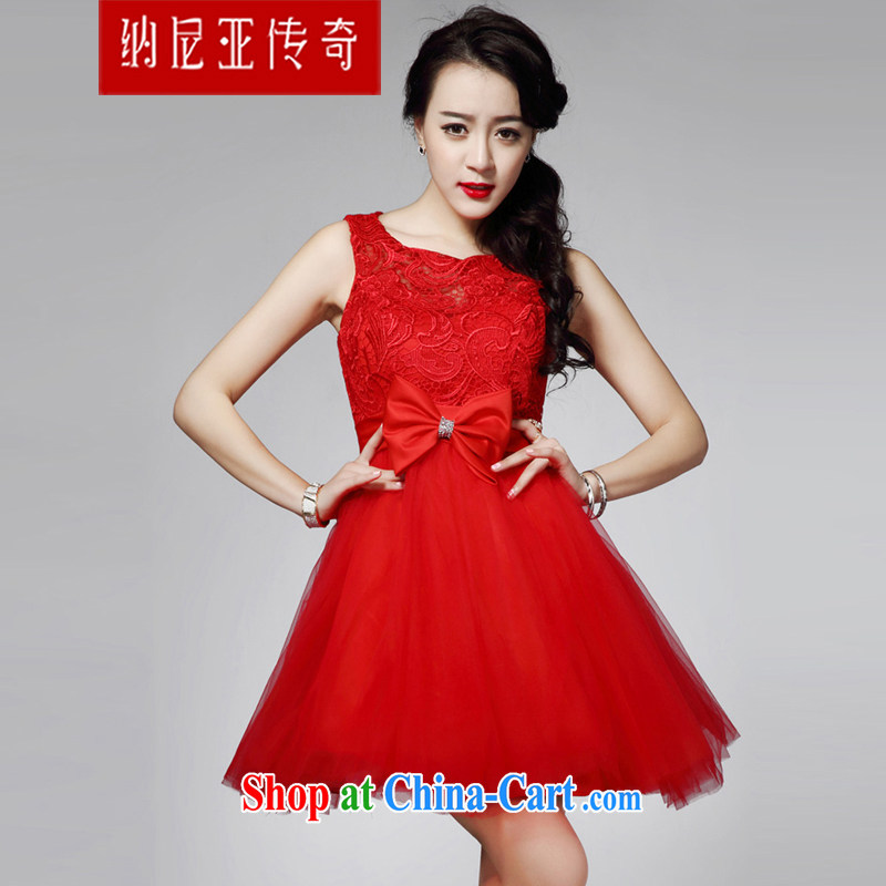 The Chronicles of Narnia 2015 New red bow tie small dress lace sexy Princess bridesmaid dress dress pink N 14 - 31,405 M, the Chronicles of Narnia, narnia), online shopping