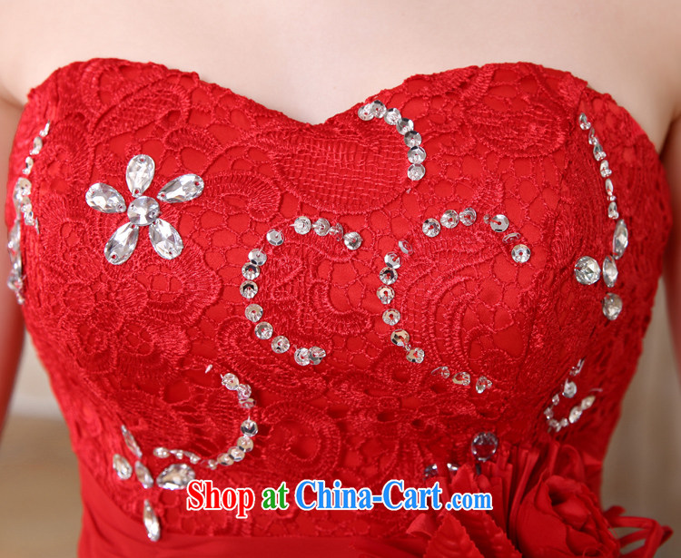Diane M Ki bridal dresses 2014 marriage betrothal toast clothing bridesmaid dresses small firm red Korean chest bare lace short skirt and sisters skirt red XXL pictures, price, brand platters! Elections are good character, the national distribution, so why buy now enjoy more preferential! Health
