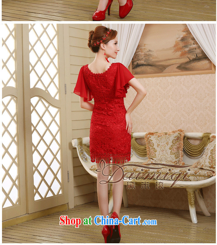 Diane M Ki new 2014 wedding wedding lace short red stylish wedding dresses bridal toast Service Bridal Evening Dress red M pictures, price, brand platters! Elections are good character, the national distribution, so why buy now enjoy more preferential! Health