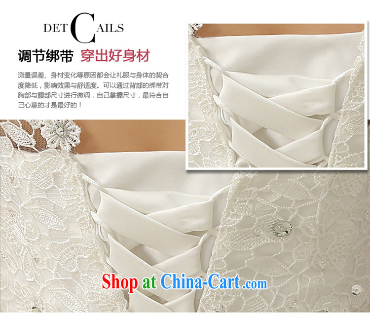 Rain was Yi married 2015 new dress short wedding Korean-style lace nails Pearl White shaggy skirt the waist graphics thin LF 194 white XXL pictures, price, brand platters! Elections are good character, the national distribution, so why buy now enjoy more preferential! Health