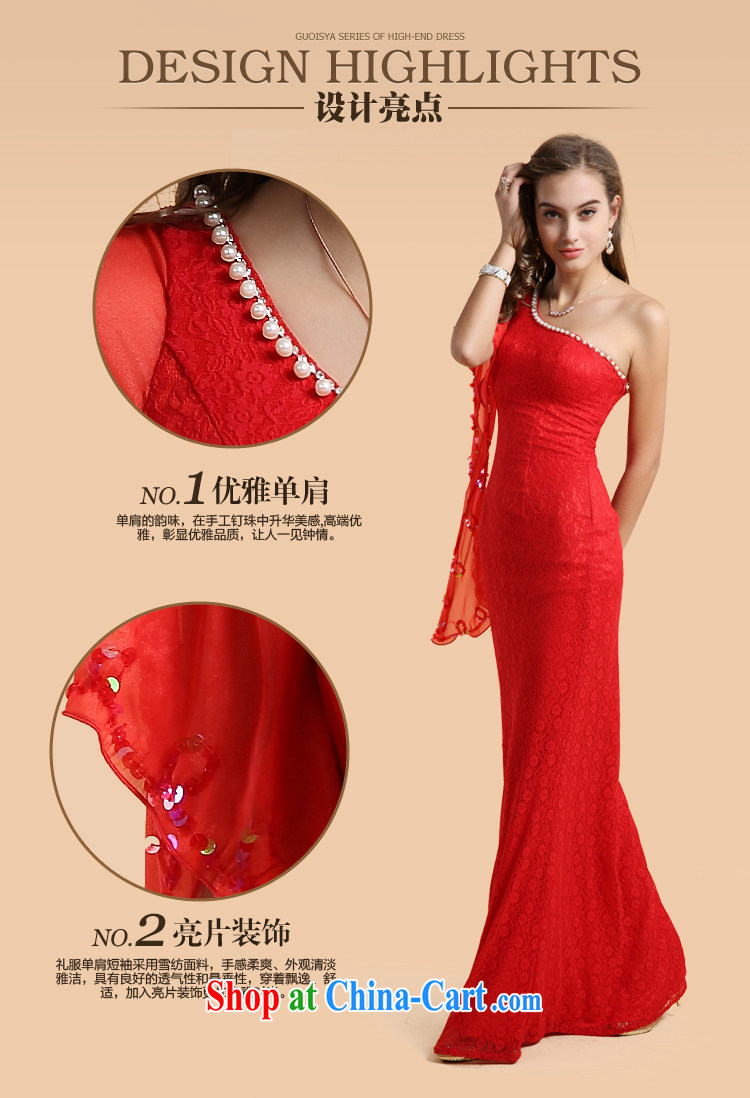 The Chronicles of Narnia bridal toast served in Europe 2015 new single shoulder red aura, a shoulder dress banquet dress Red N 14 - 51,303 XL pictures, price, brand platters! Elections are good character, the national distribution, so why buy now enjoy more preferential! Health
